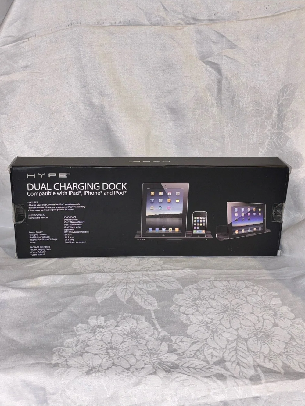 HYPE Dual Charging Dock iPad iPhone iPod 30-Pin HY-891-DUAL-BLK New Open Box